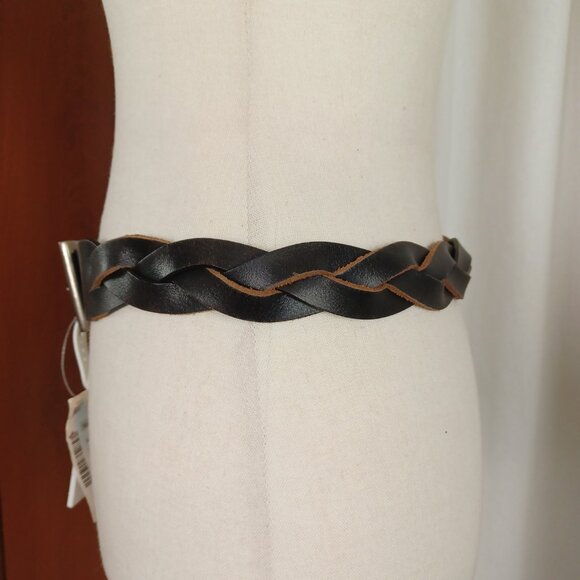 NWT Vintage Nine West Braided Leather Belt, S/M - Picture 4 of 9